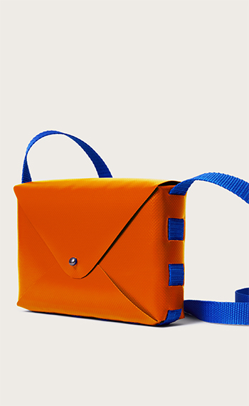Envelope bag orange blue
